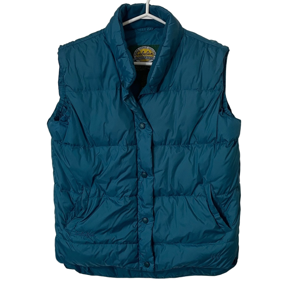 Cabela's Premier Northern Goose Down Blue Vest Size Medium